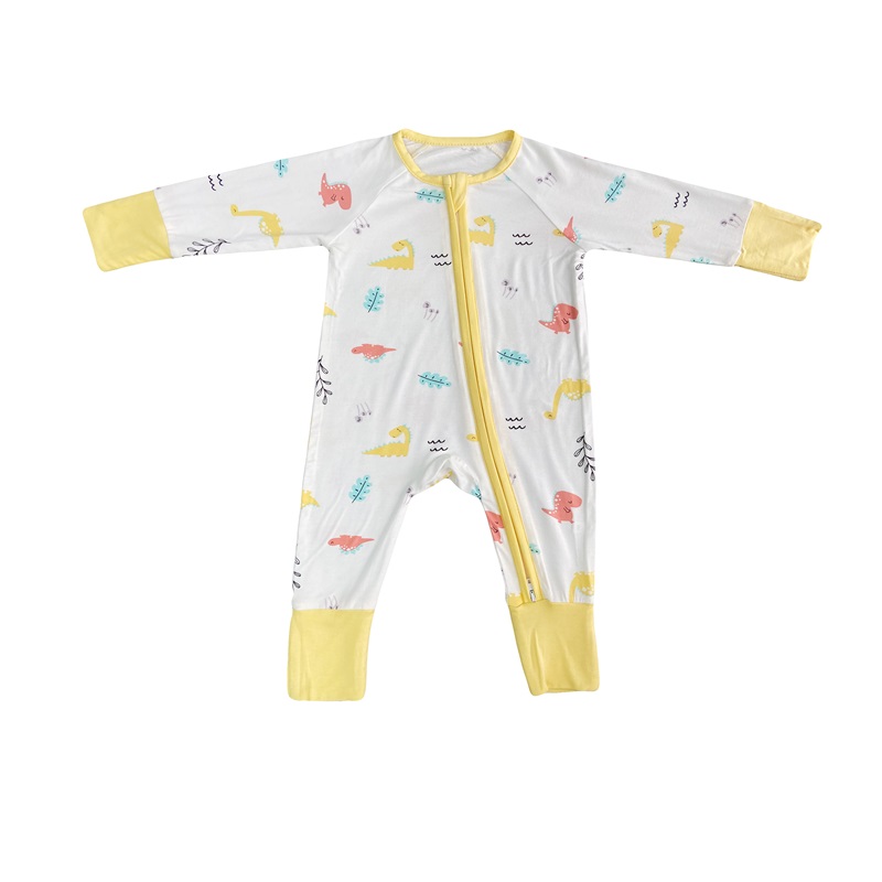 Bamboo Baby Rompers Zipper Footie Pajama Cablible Romper